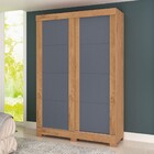 Guarda-roupa Solteiro Turim 2 Portas 2 Gavetas Canelato Rusti