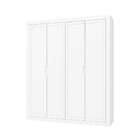 Guarda-roupa Solteiro Tutto 4pt 4gv New Branco Acetinado