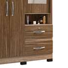 Guarda-roupa Solteiro Urânio 3 Portas E 2 Gavetas Com Espelho