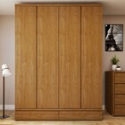 Guarda-roupa Solteiro Urbano 4 Portas 5 Gavetas 100% Mdf Cedr