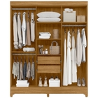 Guarda Roupa Solteiro Uruguai Com Espelho 6 Portas Freijó Off