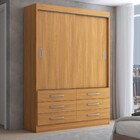 Guarda-roupa Solteiro Ushuaia 2 Portas 6 Gavetas Cinamomo - P