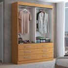 Guarda-roupa Solteiro Ushuaia 2 Portas 6 Gavetas Cinamomo - P