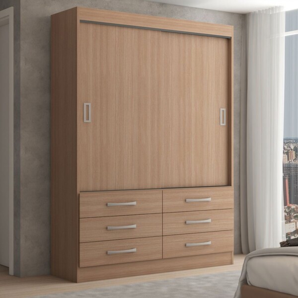 Guarda-roupa Solteiro Ushuaia 2 Portas 6 Gavetas Demolição -