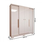 Guarda-roupa Solteiro Varsóvia 4 Portas 2 Gavetas Branco - Pa