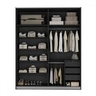 Guarda-roupa Solteiro Veneto 2 Portas 3 Gavetas 100% Mdf Pret