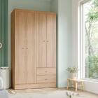 Guarda Roupa Solteiro Versa 4 Portas Com Armário Multiuso Lun