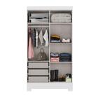 Guarda Roupa Solteiro Viena 4 Portas 3 Gavetas Branco - Rodial