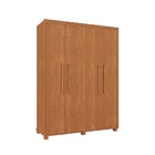 Guarda Roupa Solteiro Viena 4 Portas Pés Madeira Camas Fênix