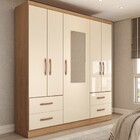 Guarda-roupa Solteiro Virtuoso 5 Portas 4 Gavetas Com Espelho