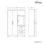 Guarda Roupa Solteiro Virtus 4 Portas E 4 Gavetas - Móveis Al