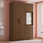 Guarda Roupa Solteiro Virtus 4 Portas E 4 Gavetas - Móveis Al