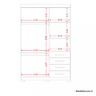 Guarda Roupa Solteiro Virtus 4 Portas E 4 Gavetas - Móveis Al