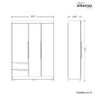 Guarda Roupa Solteiro Vivacce 3 Portas E 2 Gavetas Com Espelh