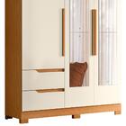 Guarda Roupa Solteiro Vivacce 3 Portas E 2 Gavetas Com Espelh