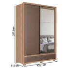 Guarda Roupa Solteiro Volpe 2 Portas Deslizantes Com Espelho