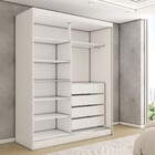 Guarda-roupa Solteiro Vulcan 2 Portas 4 Gavetas Com Espelho 1