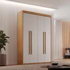 Guarda-roupa Solteiro Xangai 4 Pt 2 Gv Imbuia E Off White