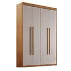 Guarda-roupa Solteiro Xangai 4 Pt 2 Gv Imbuia E Off White