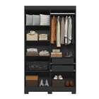 Guarda-roupa Solteiro York 4 Pt 2 Gv Preto