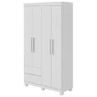 Guarda-roupa Solteiro Zeus 4 Portas 2 Gavetas Branco