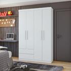 Guarda-roupa Solteiro Zeus 4 Portas 2 Gavetas Branco