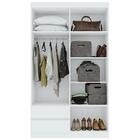 Guarda-roupa Solteiro Zeus 4 Portas 2 Gavetas Branco