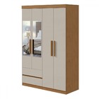 Guarda-roupa Solteiro Zeus 4 Portas 2 Gavetas Com Espelho 596