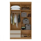 Guarda-roupa Solteiro Zeus 4 Portas 2 Gavetas Com Espelho 596