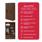 Guarda-roupa Solteiro Zeus 4 Portas 2 Gavetas Imbuia Clean