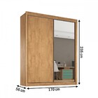 Guarda-roupa Solteiro Zurique 2 Portas 4 Gavetas Amêndoa/off