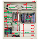 Guarda-roupa Solteiro Zurique 2 Portas 4 Gavetas Amêndoa/off