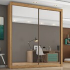 Guarda-roupa Solteiro Zurique 2 Portas 4 Gavetas Espelhado Am