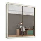 Guarda-roupa Solteiro Zurique 2 Portas 4 Gavetas Espelhado Of