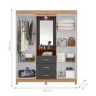 Guarda Roupa Sophia Nature/titanium