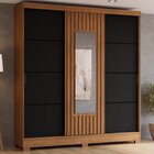 Guarda Roupa Spazio 3 Portas Deslizantes Com Aplique Ripado 2