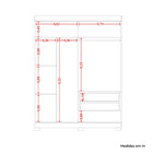 Guarda Roupa Spin Com 2 Portas E 2 Gavetas Com Espelho Em Pre