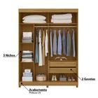 Guarda-roupa Spin Flex 2 Portas De Correr E Espelho