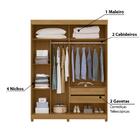 Guarda-roupa Spin Flex Com 2 Portas Carvalho, Branco E Preto