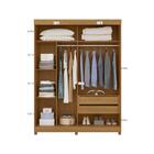 Guarda-roupa Spin Flex Com 2 Portas Carvalho, Branco E Preto