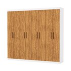 Guarda-roupa Stanley 8 Portas 4 gavetas Branco/cinamomo