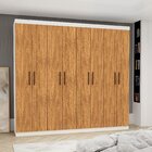Guarda-roupa Stanley 8 Portas 4 gavetas Branco/cinamomo