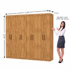 Guarda-roupa Stanley 8 Portas 4 gavetas Cinamomo