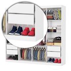 Guarda-roupa Stanley 8 Portas 4 gavetas Com Espelho Branco