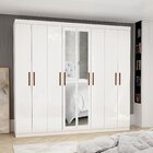 Guarda-roupa Stanley 8 Portas 4 gavetas Plus Branco