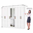 Guarda-roupa Stanley 8 Portas 4 gavetas Plus Branco