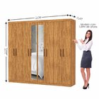 Guarda-roupa Stanley 8 Portas 4 gavetas Plus Cinamomo