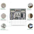Guarda Roupa Star 3 Portas 9 Gavetas Sallêto Cinamono Off Whi