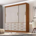 Guarda Roupa Star 3 Portas 9 Gavetas Sallêto Cinamono Off Whi