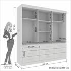 Guarda Roupa Star 3 Portas 9 Gavetas Sallêto Ipê